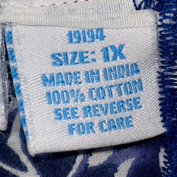 National Women's 1X Floral House Dress Nightgown Pullover Muumuu %100 Cotton - Picture 4 of 12